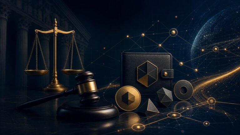 Arte editorial sobre Lei Antifacção, custódia de criptoativos, blockchain e defesa criminal em Campo Grande MS