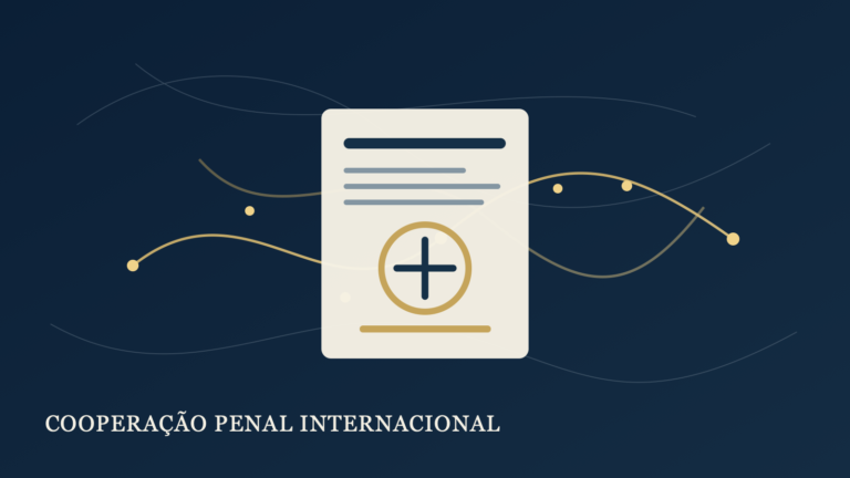 Ilustração abstrata sobre cooperação penal internacional, extradição e circulação transnacional de informações.