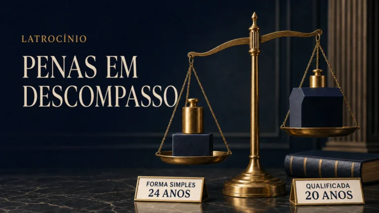 Balança compara pena mínima de 24 anos na forma simples e 20 anos na forma qualificada do latrocínio